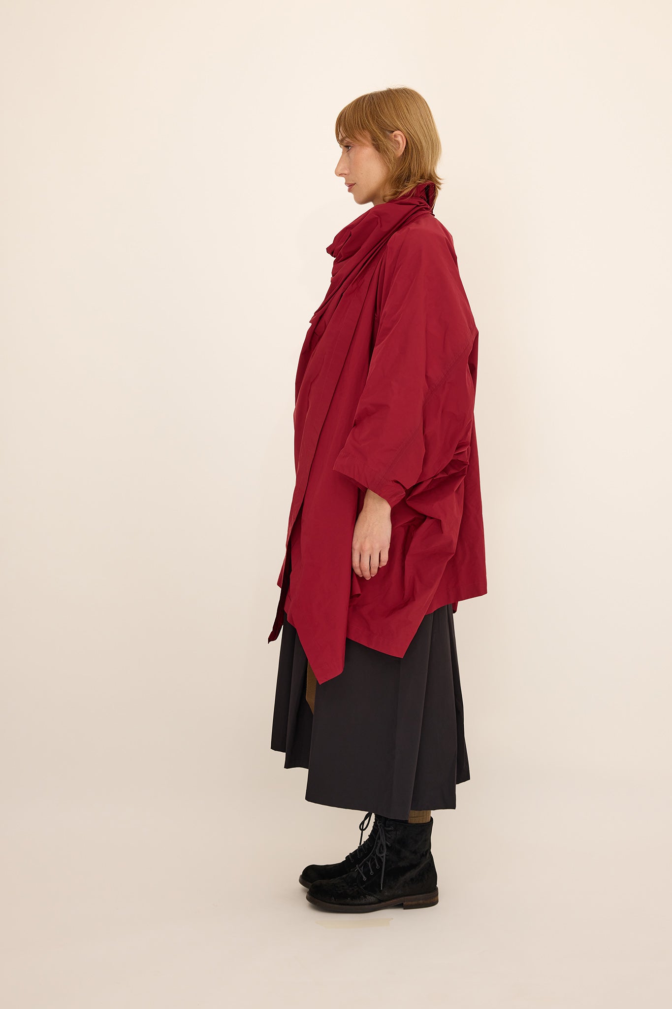 Cape Coat - Raspberry