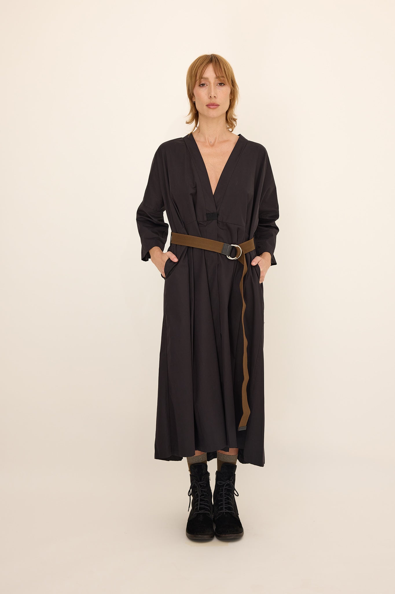 Dianna Dress - Black cotton/Rayon