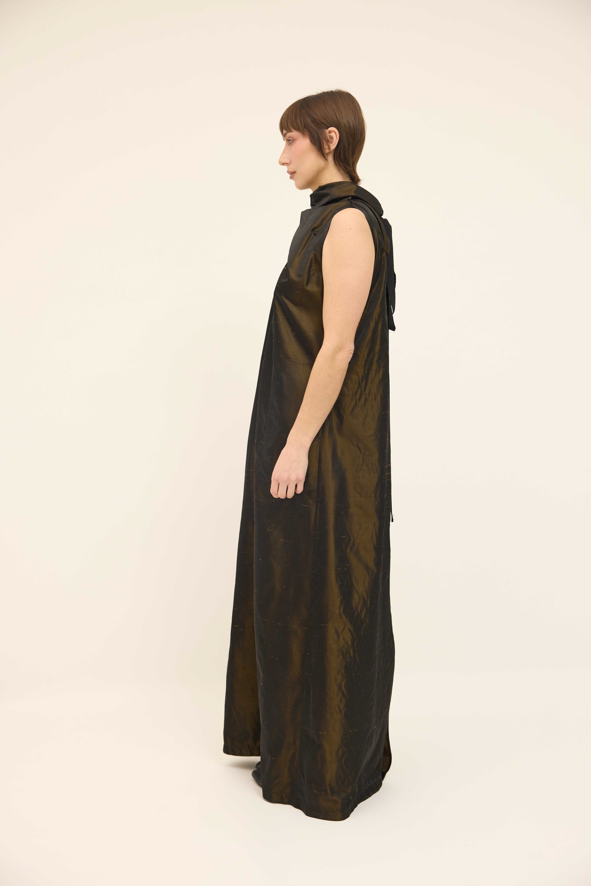 Edwina Dress - Bronze Metallic