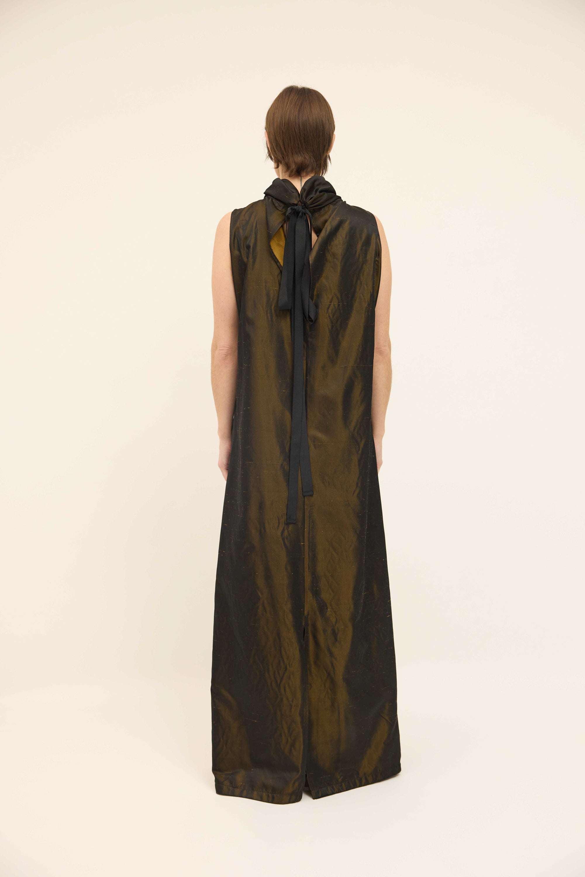 Edwina Dress - Bronze Metallic