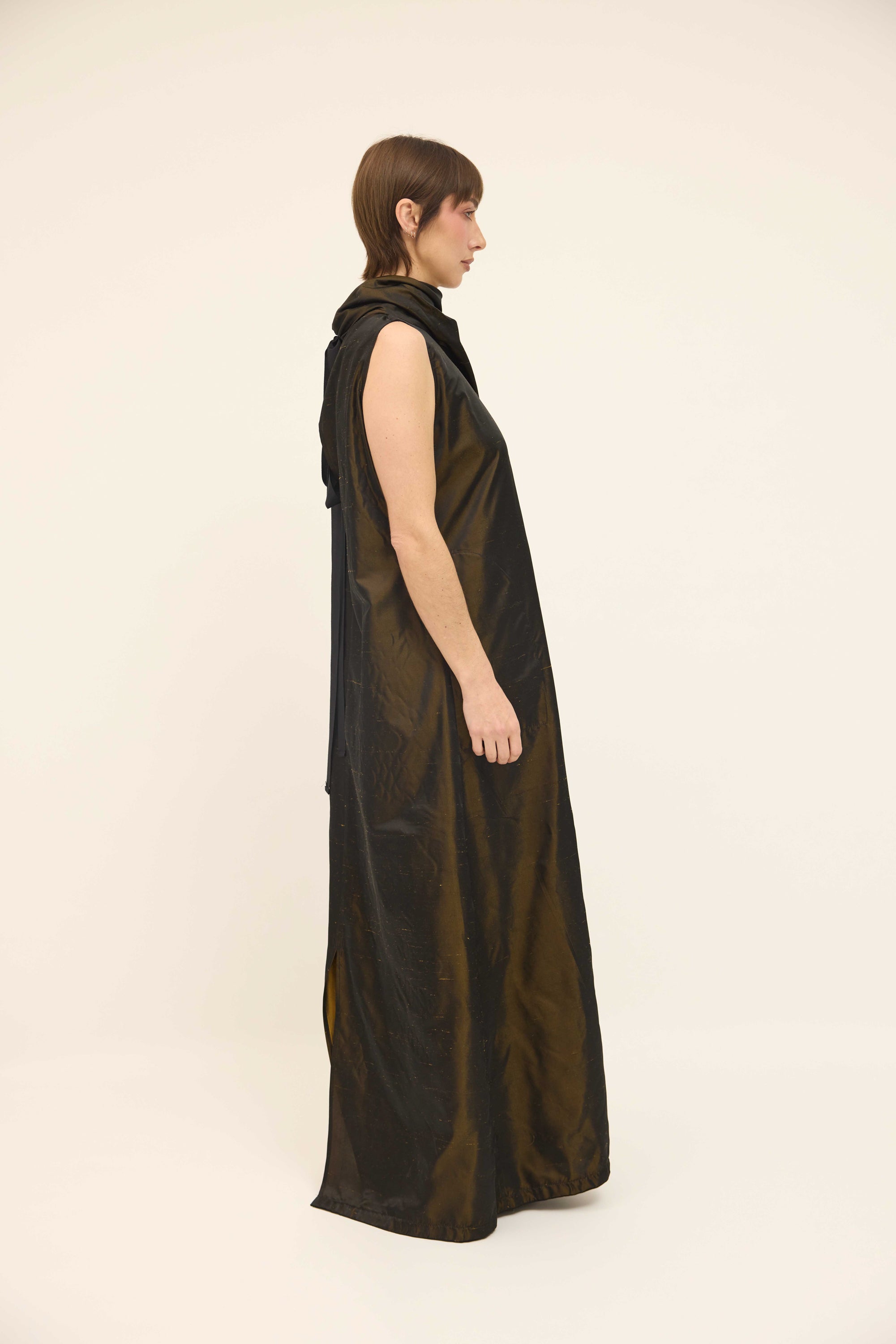 Edwina Dress - Bronze Metallic