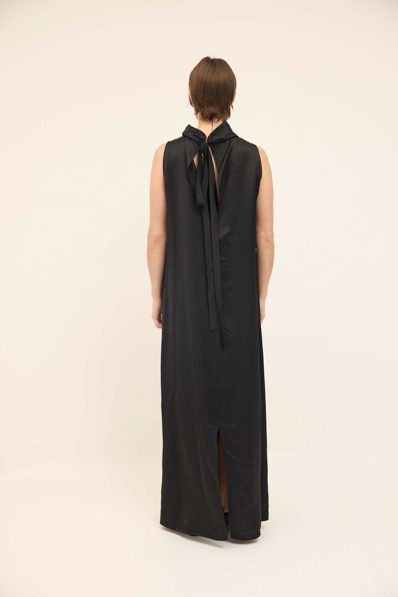 Edwina Dress Double Satin - Black
