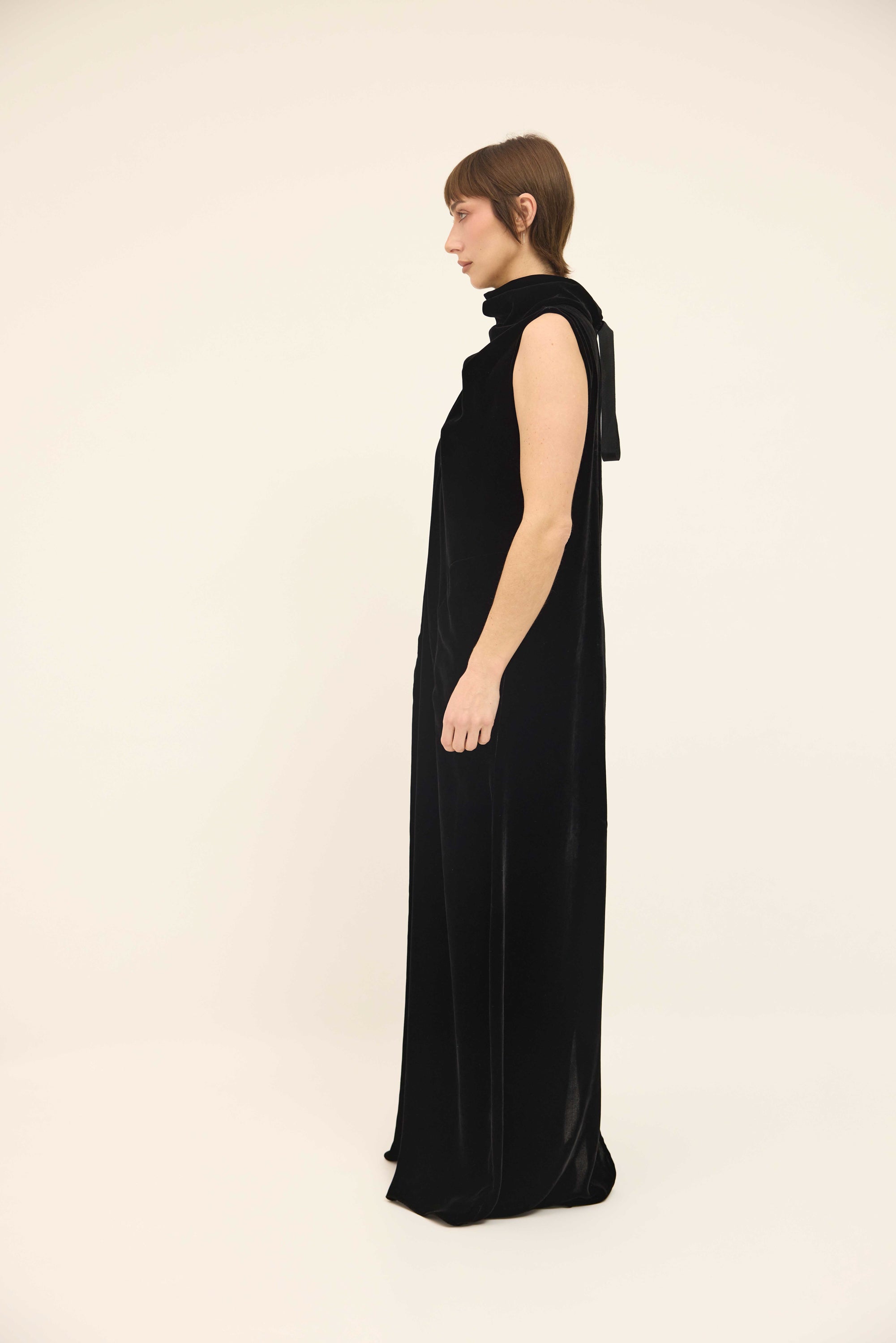 Edwina Dress - Black Velvet