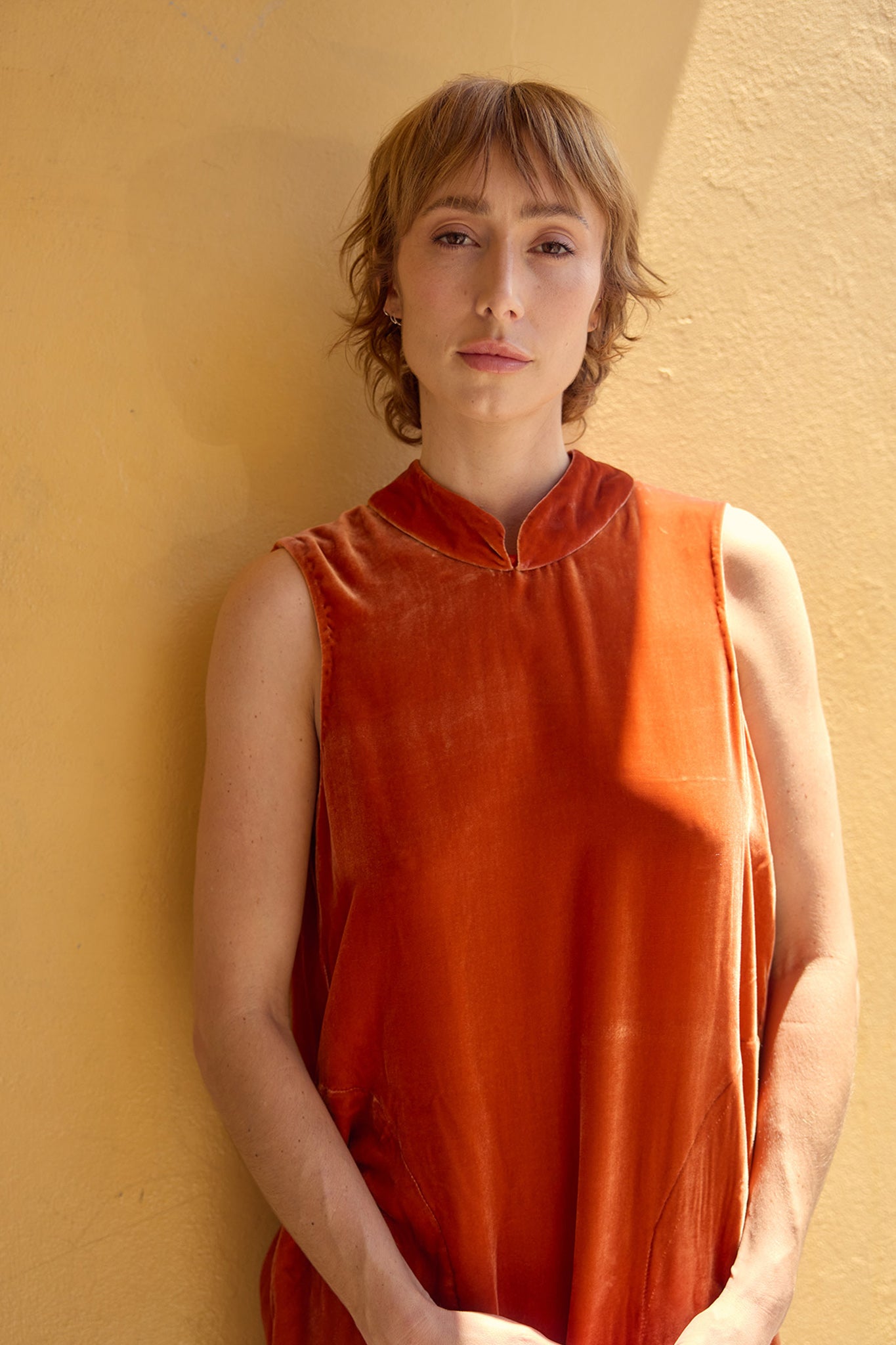 Felix Dress - Rust Velvet