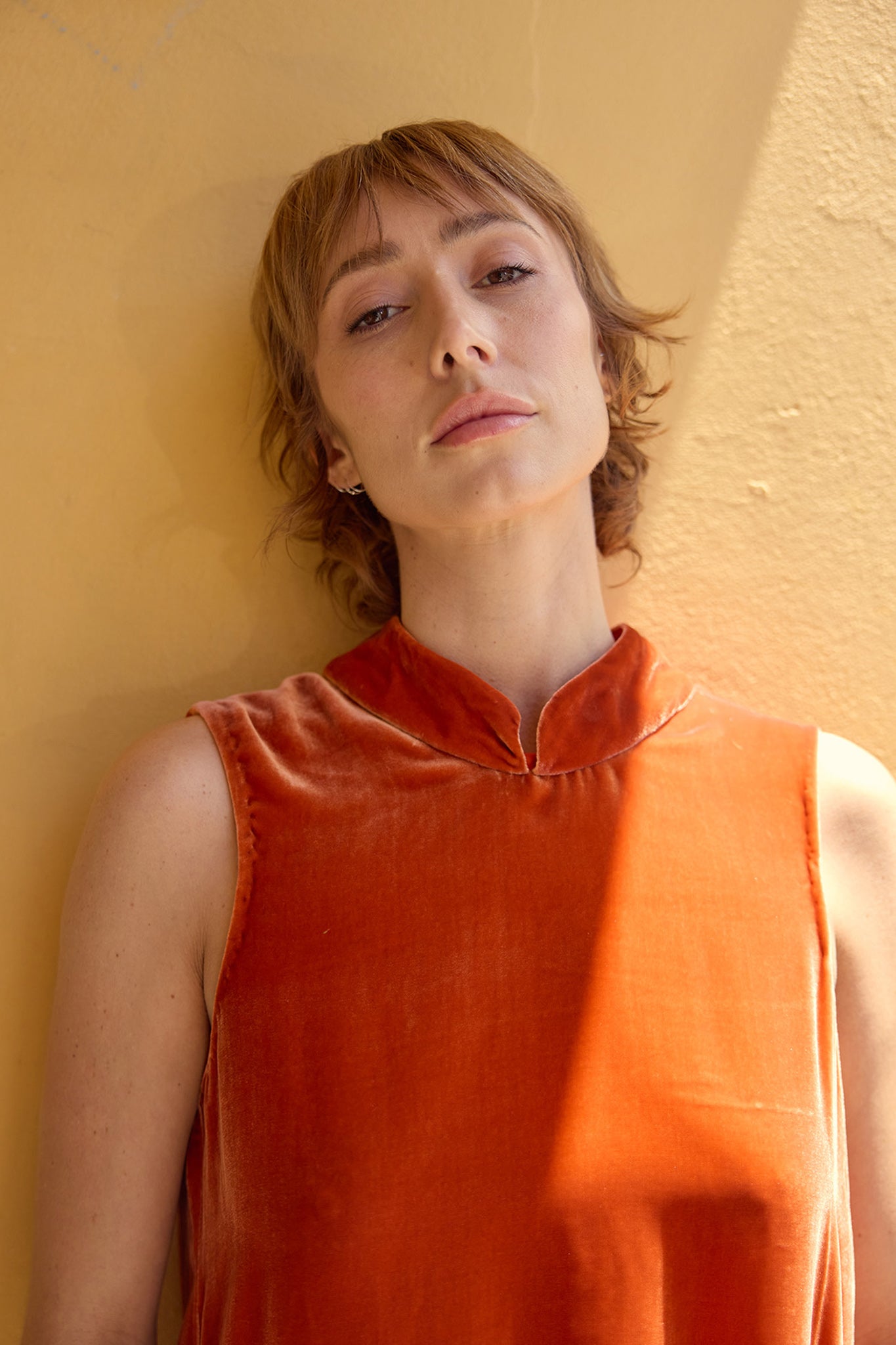 Felix Dress - Rust Velvet