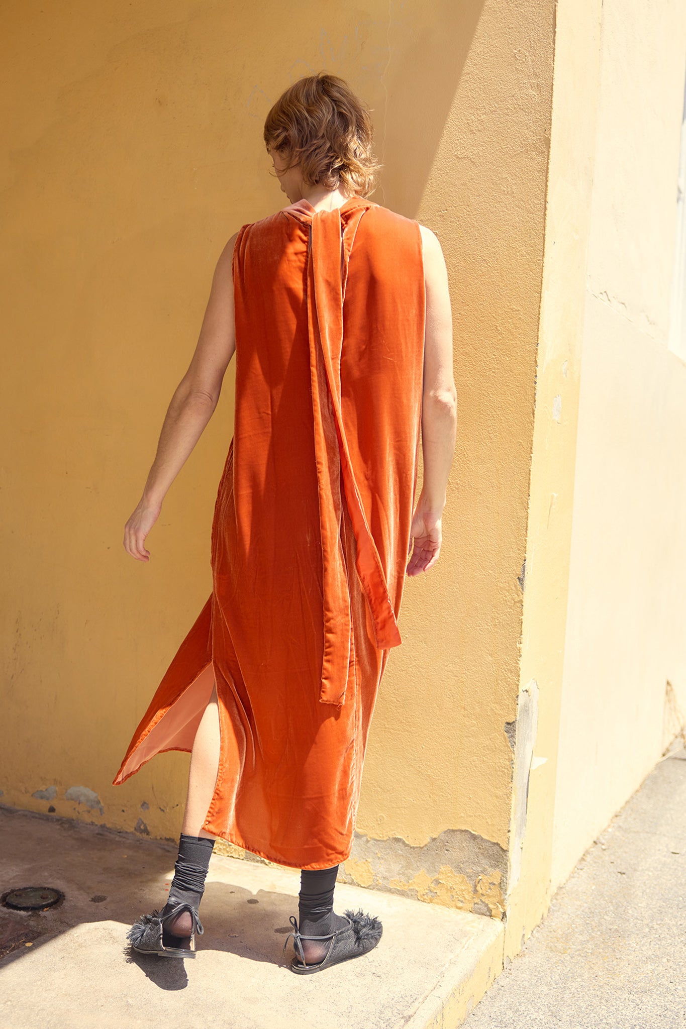 Felix Dress - Rust Velvet