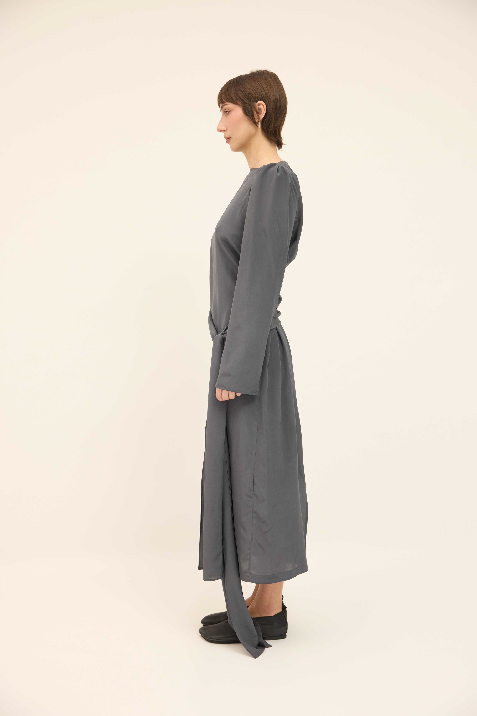 Grace Dress - Slate Silk