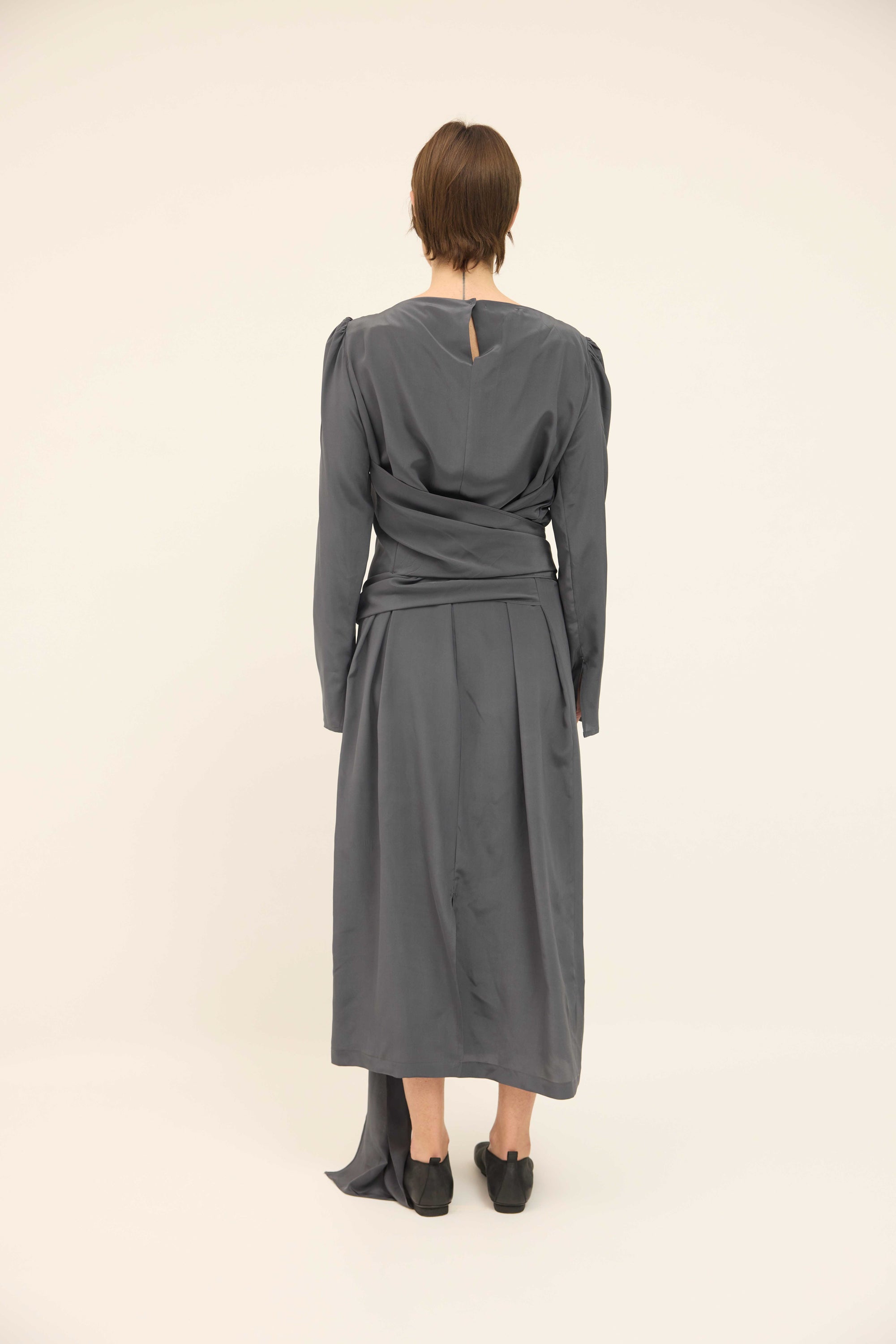 Grace Dress - Slate Silk