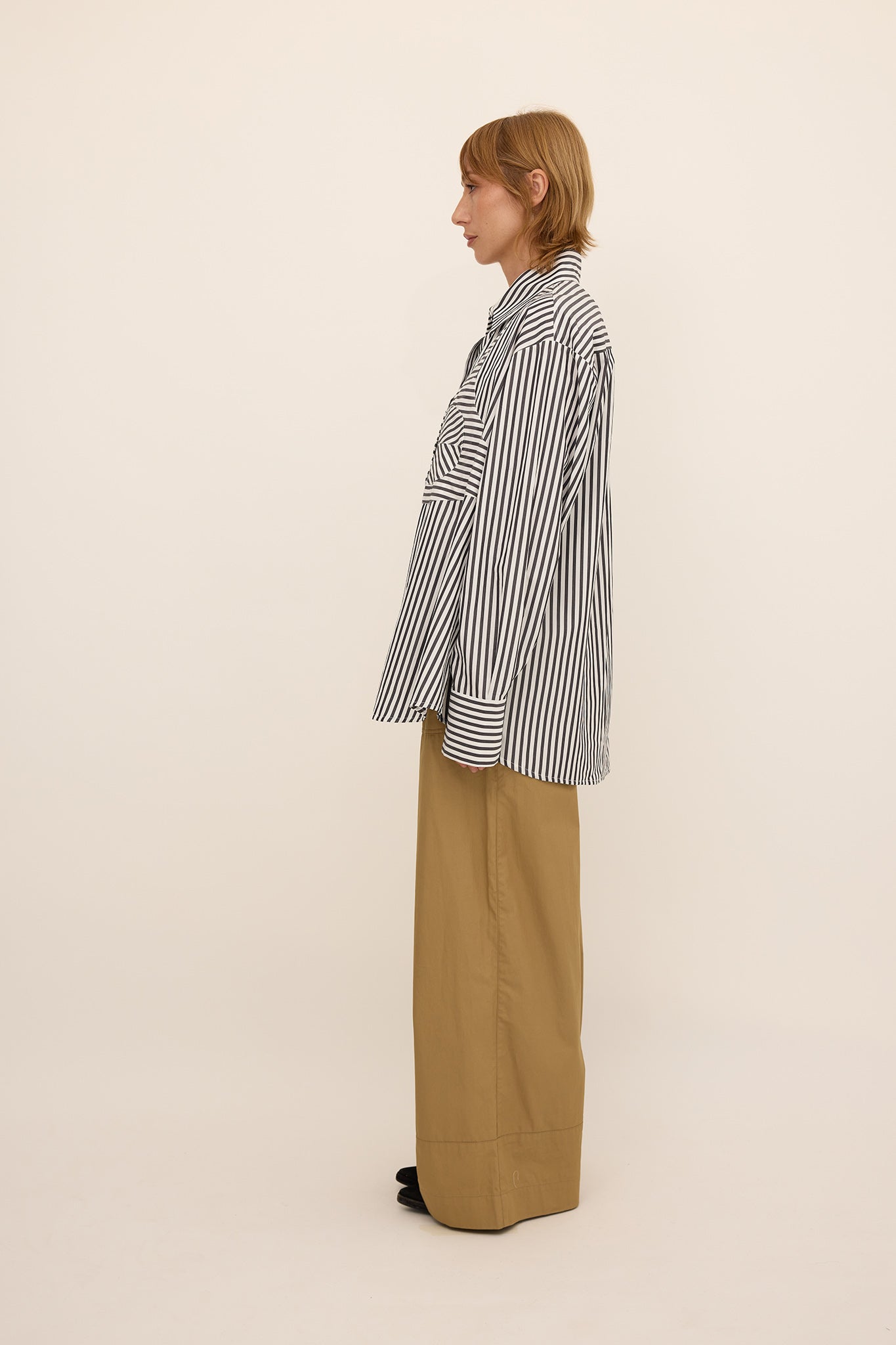 Mitchells Shirt - Black / White stripe