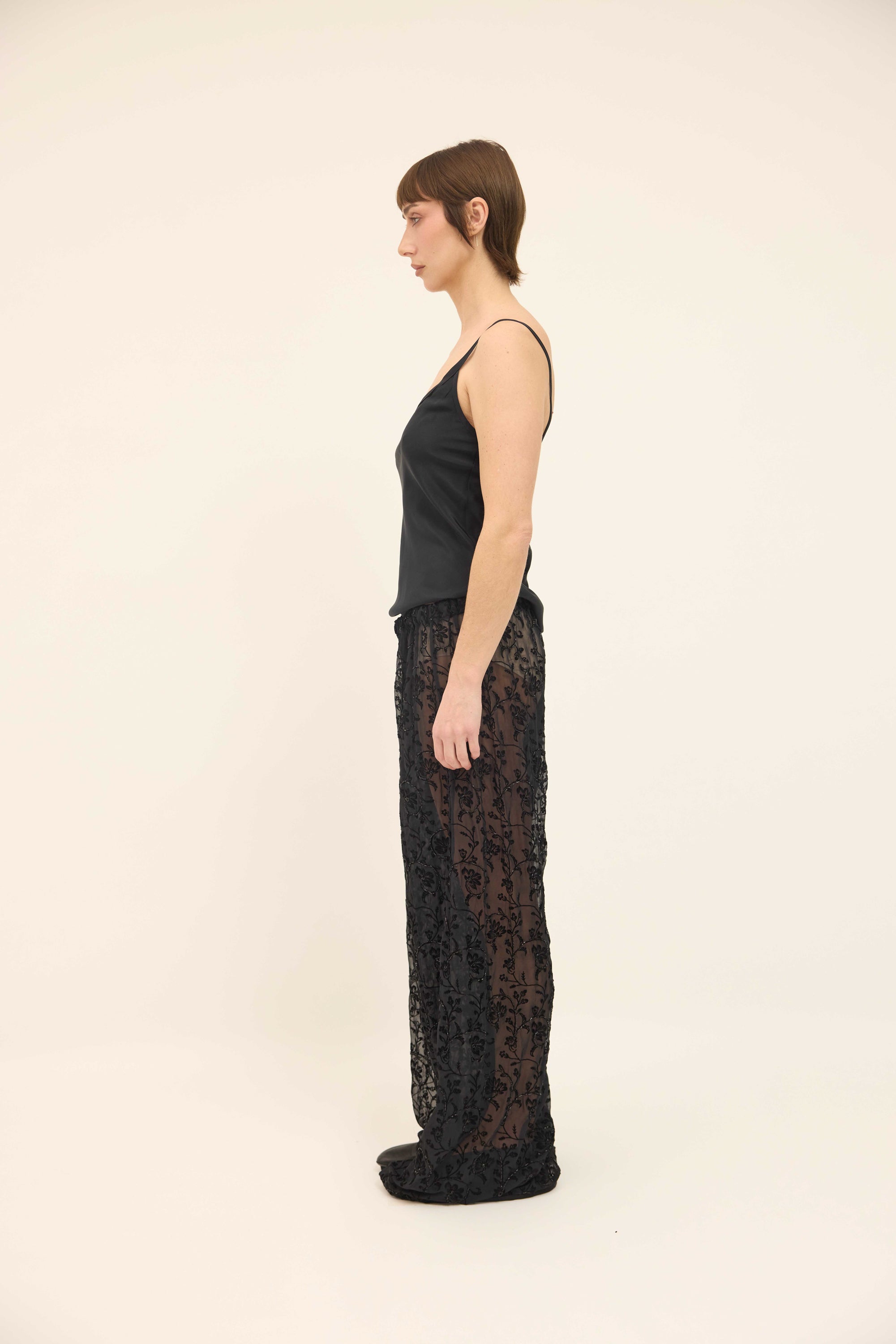Simple Pants - Beaded Black