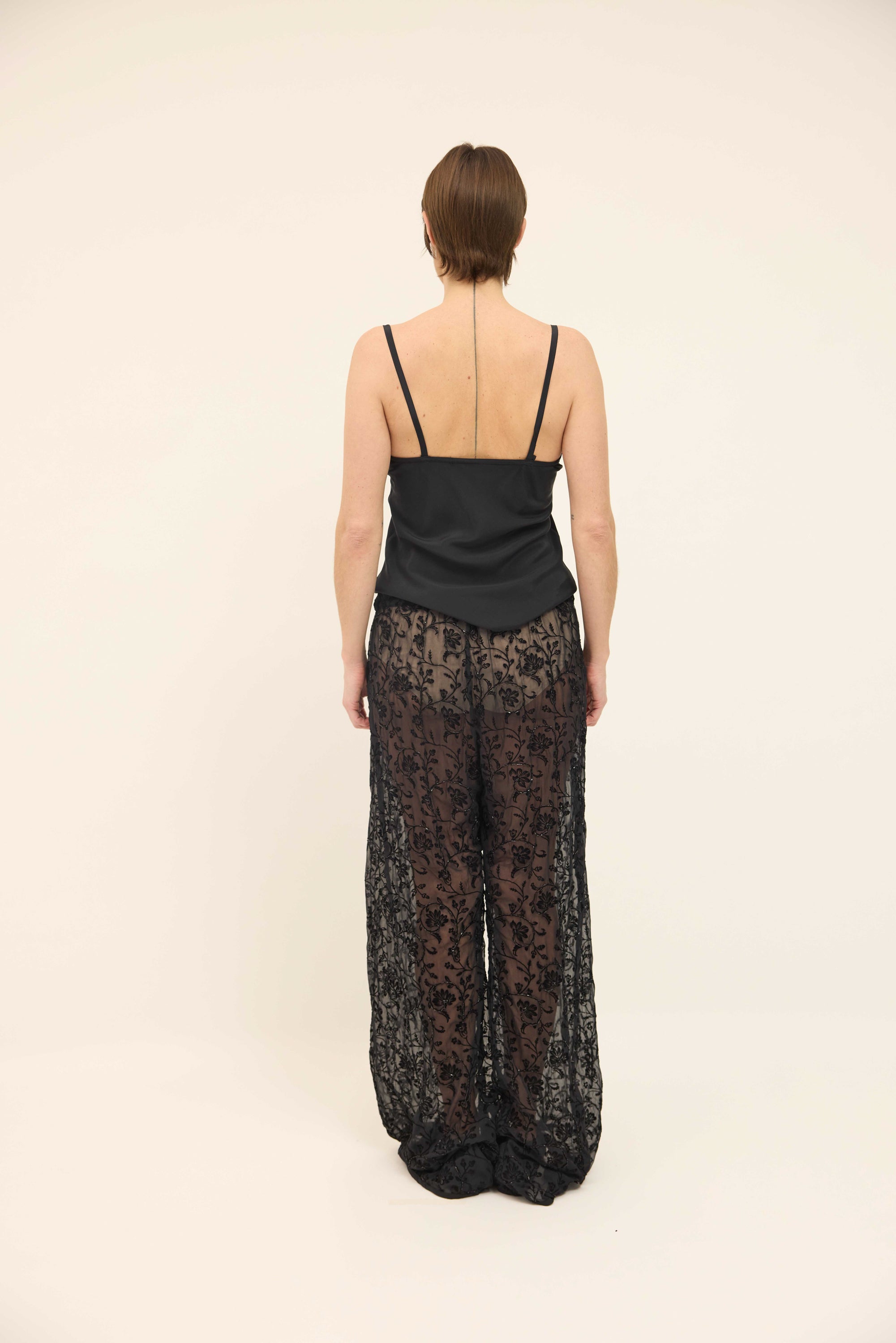 Simple Pants - Beaded Black