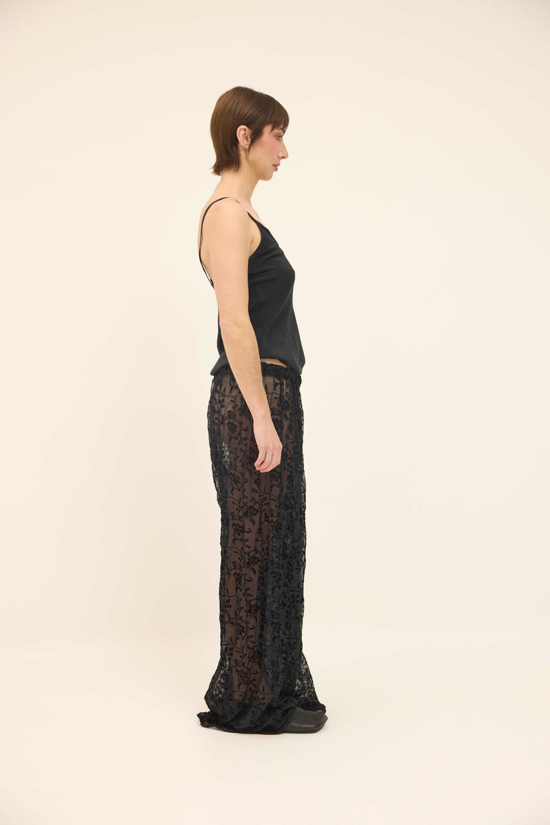 Simple Pants - Beaded Black