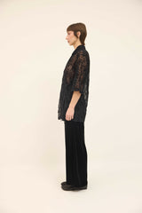 Tie Shirt Beaded - Black