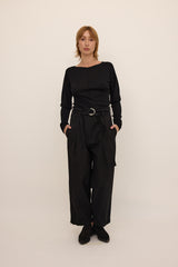 Merino Boat Neck - Black