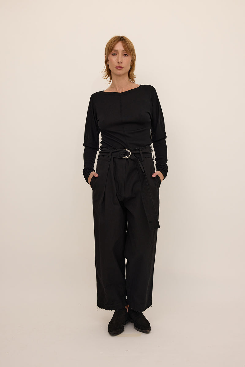 Merino Boat Neck - Black