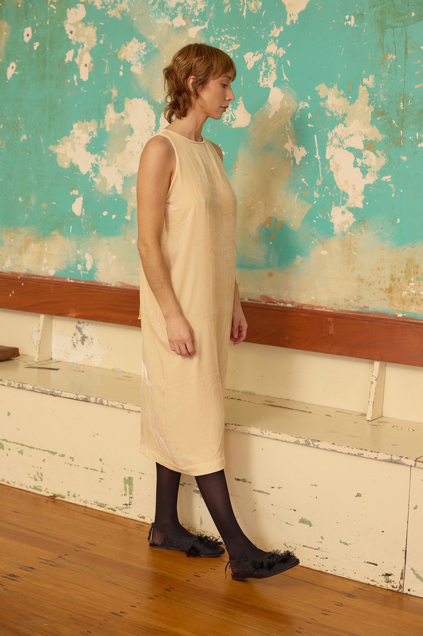 Sara's Dress - Cream Velvet