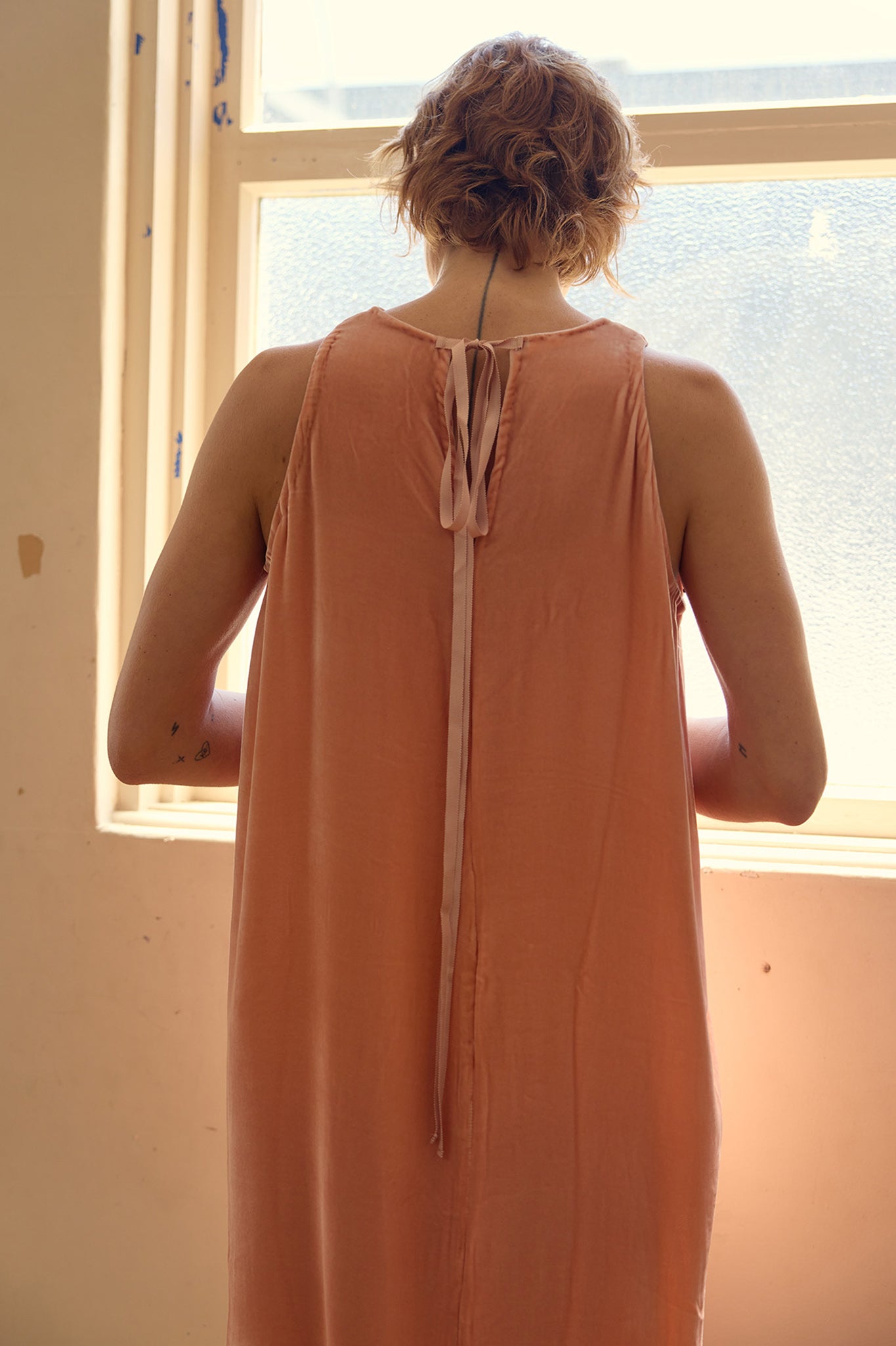 Sara's Dress - Peach Velvet  Long