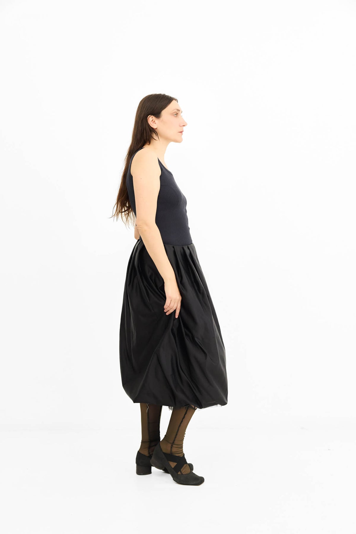 Kelly Skirt with Petticoat - Ink