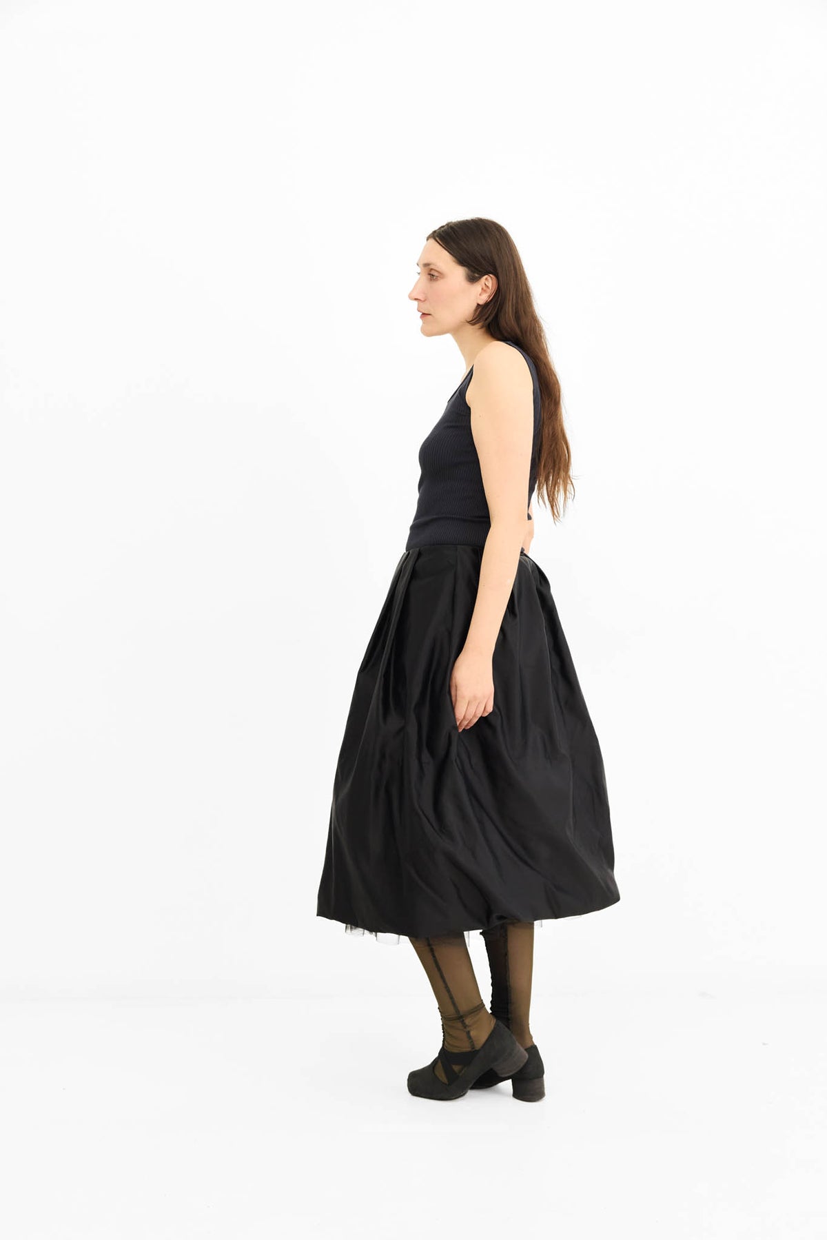 Kelly Skirt with Petticoat - Ink