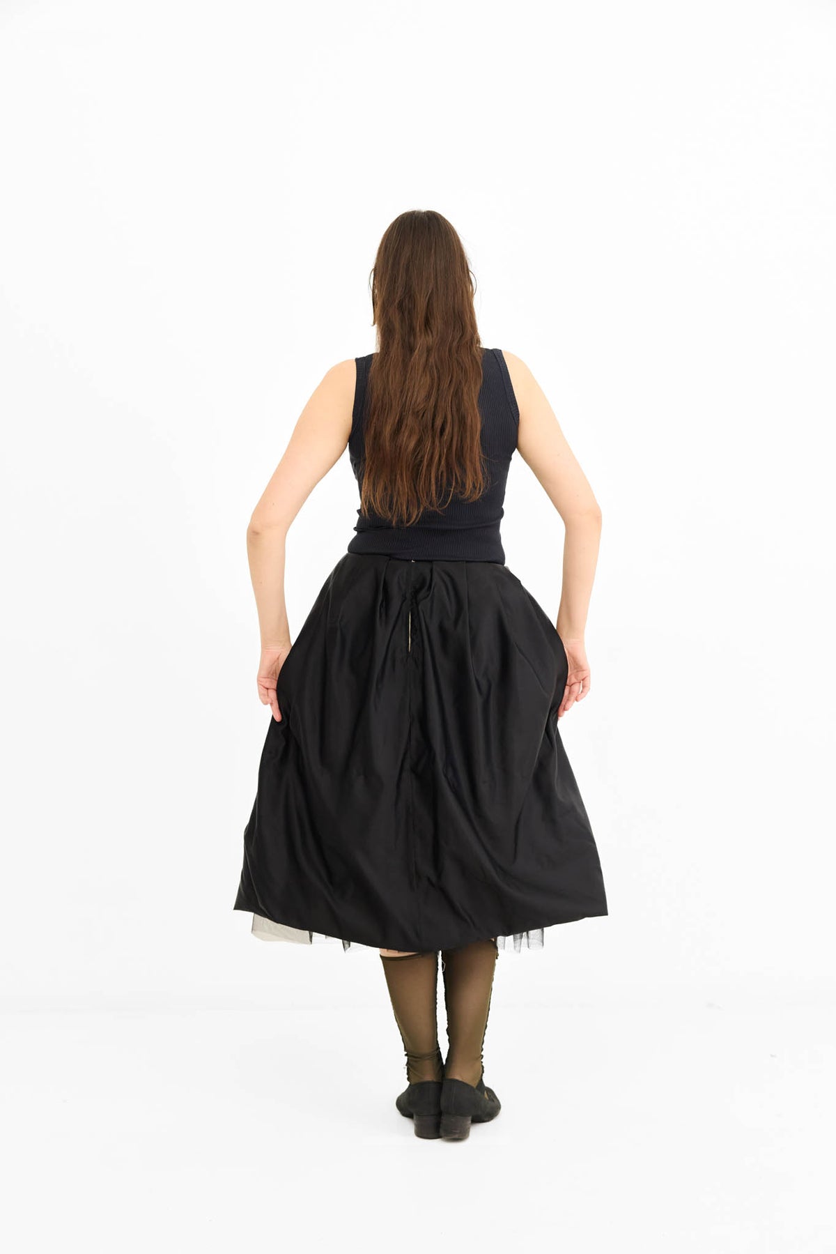 Kelly Skirt with Petticoat - Ink
