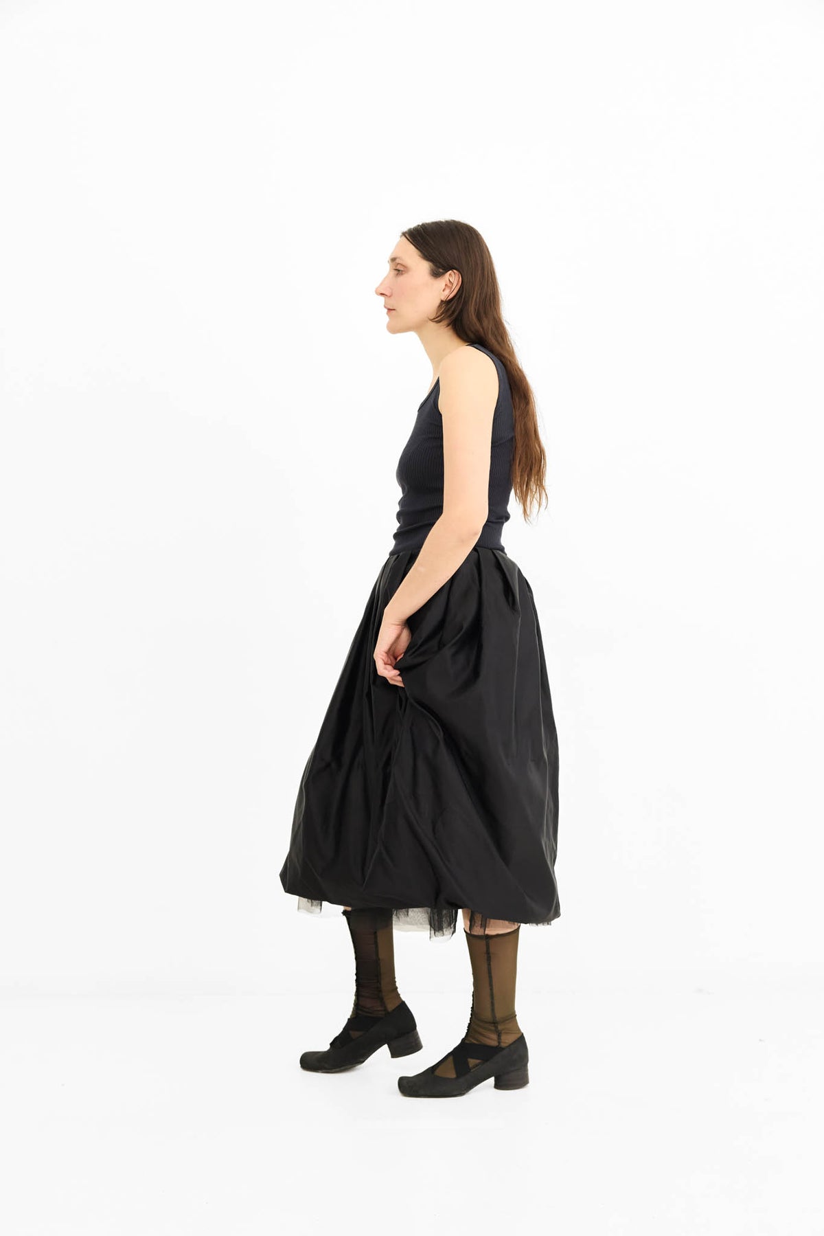Kelly Skirt with Petticoat - Ink