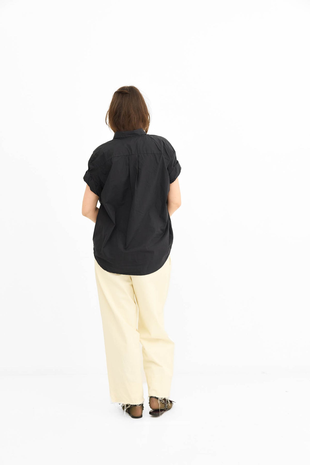 Rolled Sleeve Shirt - Black