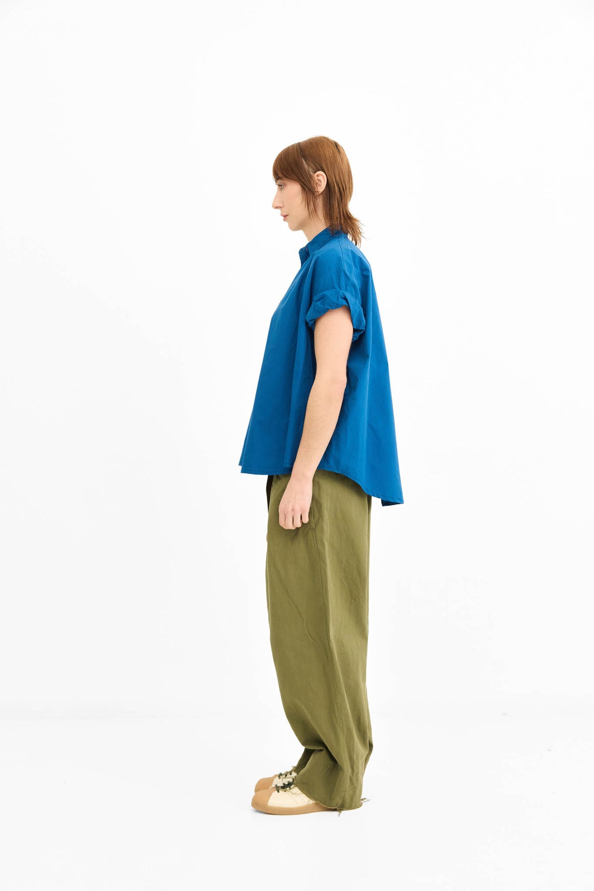 Rolled Sleeve Shirt - Kingfisher