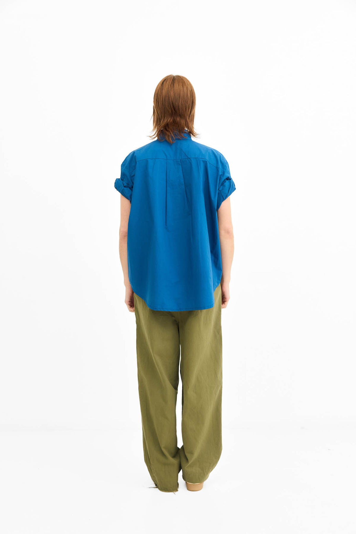 Rolled Sleeve Shirt - Kingfisher
