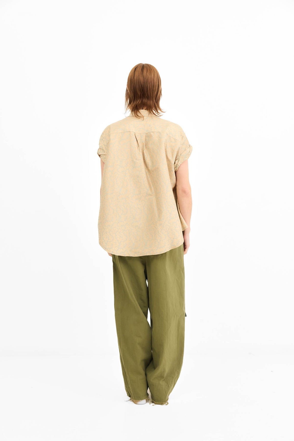 Rolled Sleeve Shirt  - latte