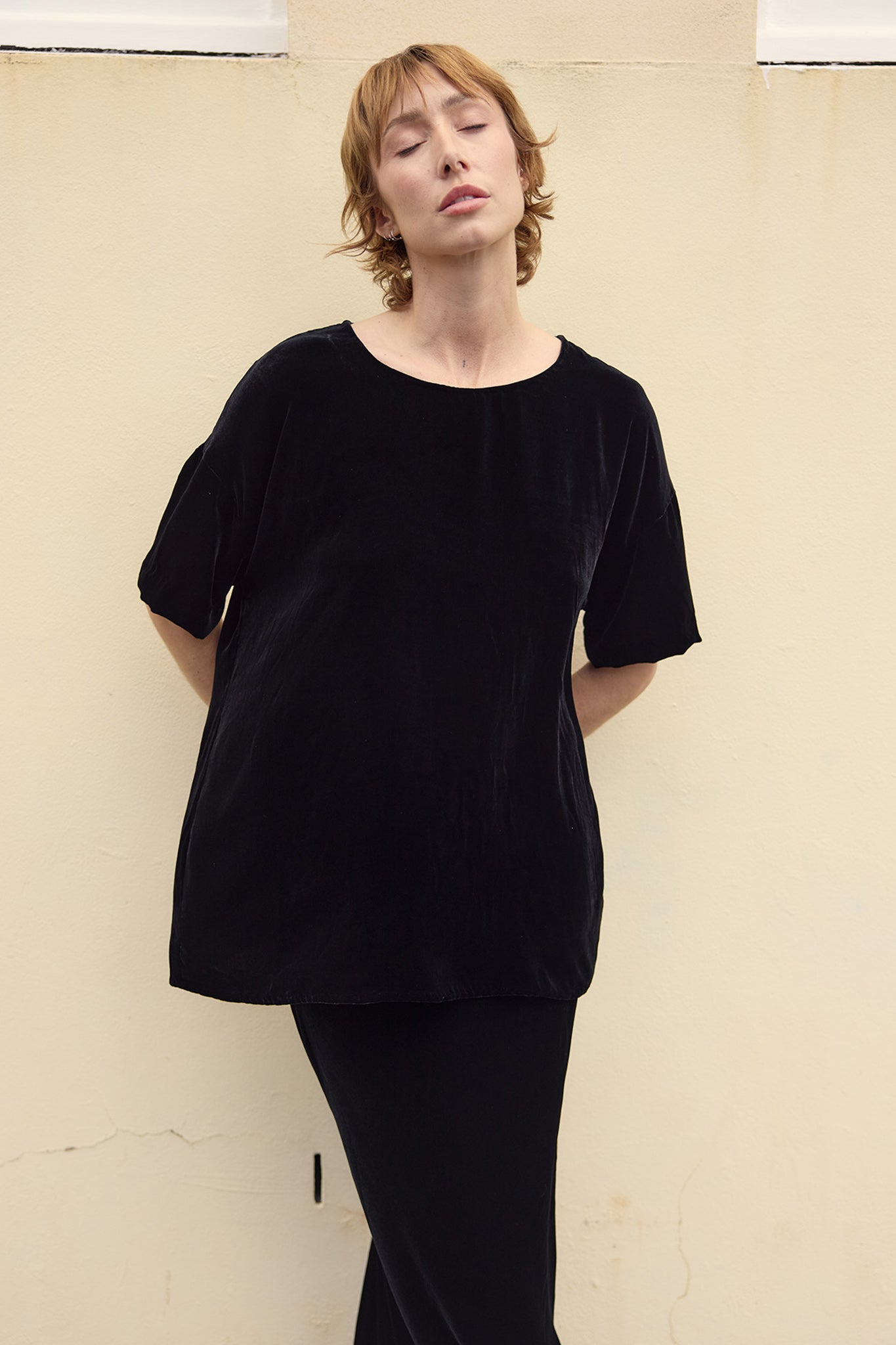 Bella Skirt - Black Velvet