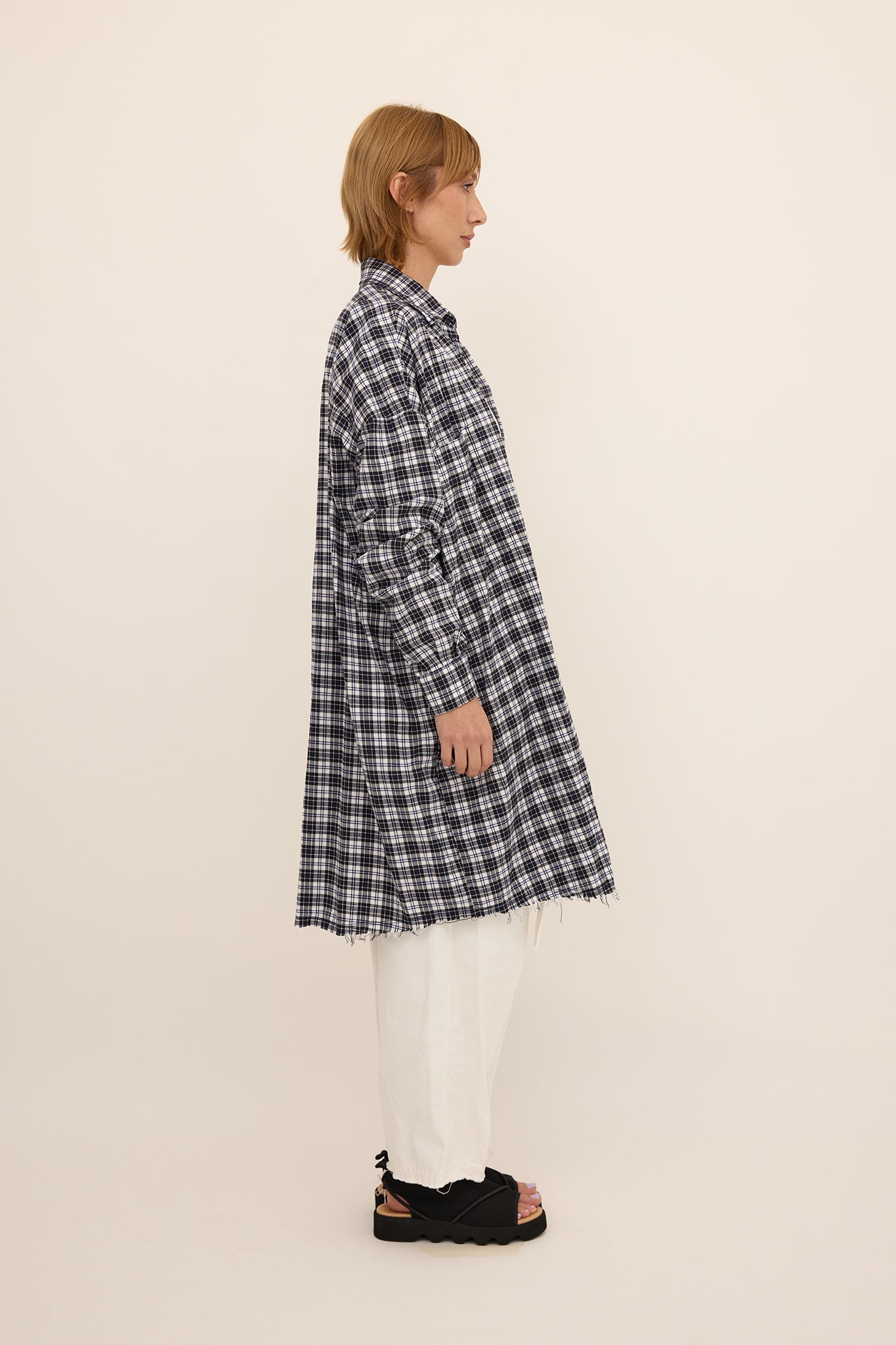 Tia Shirt Short - Black and White