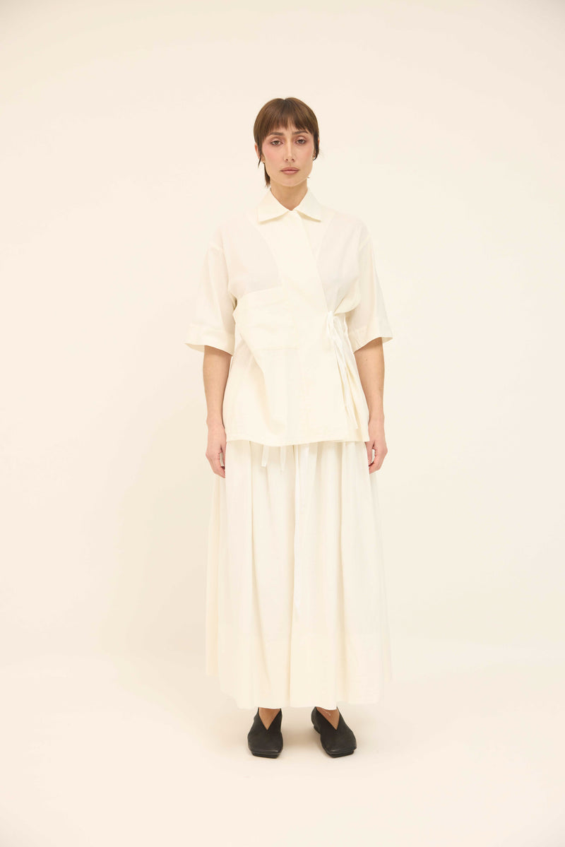 Gathered Skirt - Milk