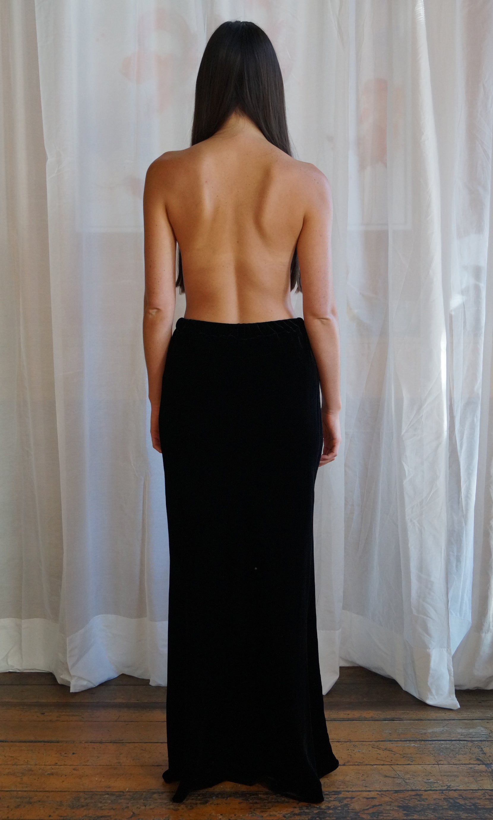 Bella Skirt - Black Velvet
