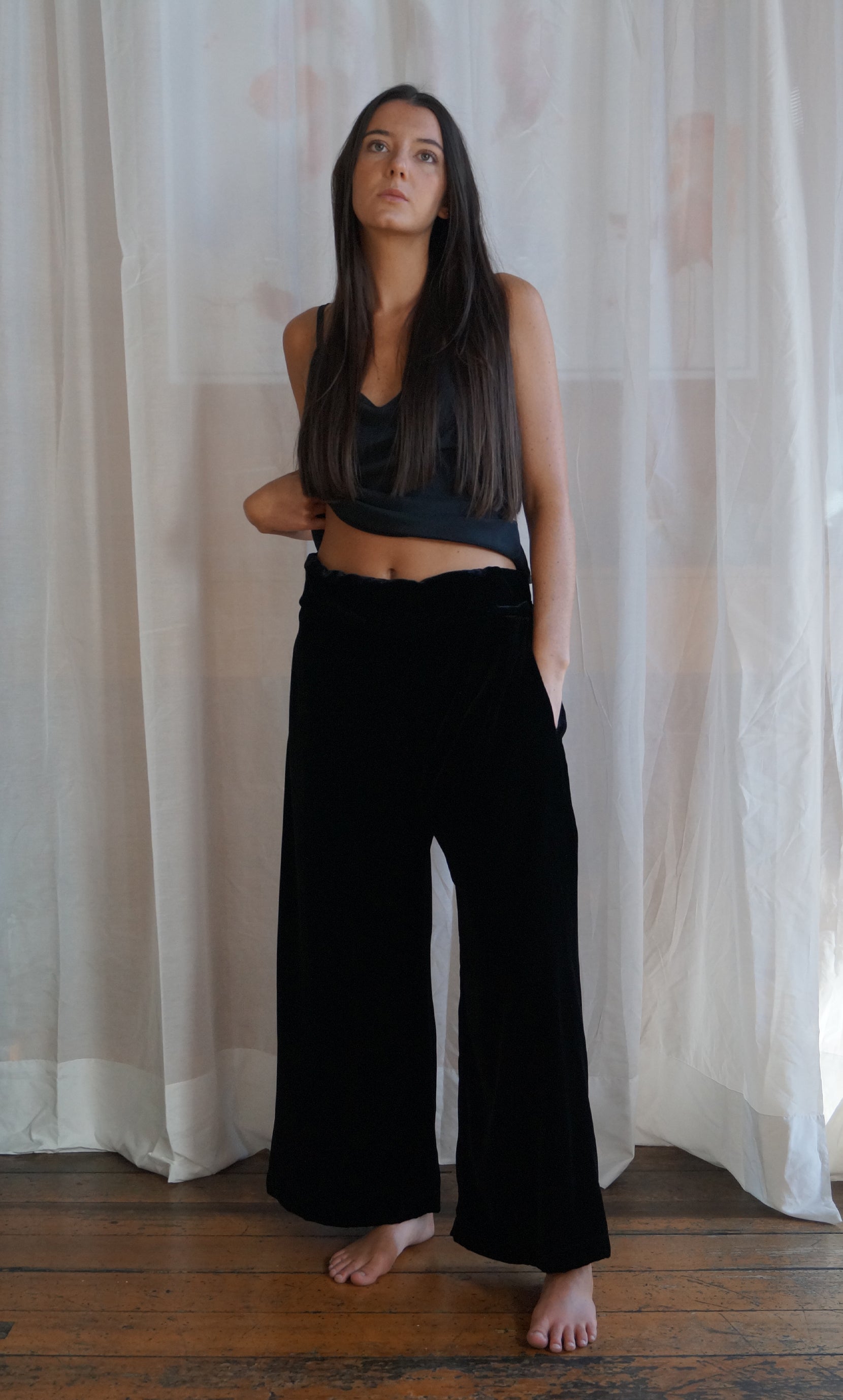 Frankie Pants - Black Velvet
