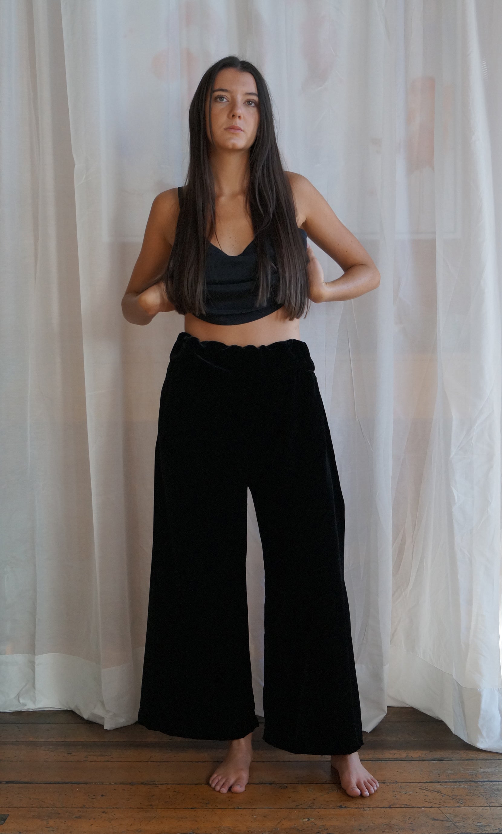 Frankie Pants - Black Velvet