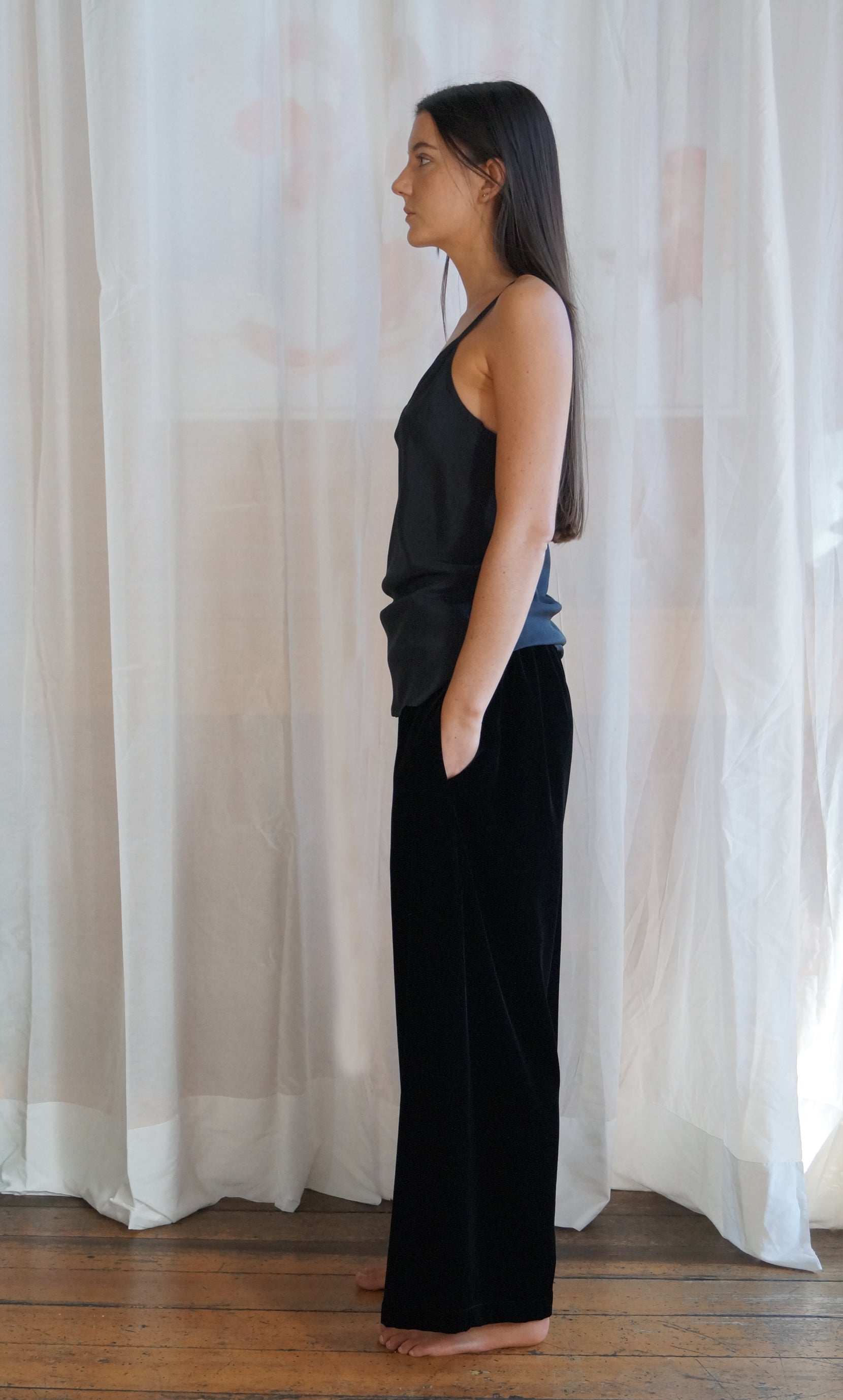 Frankie Pants - Black Velvet