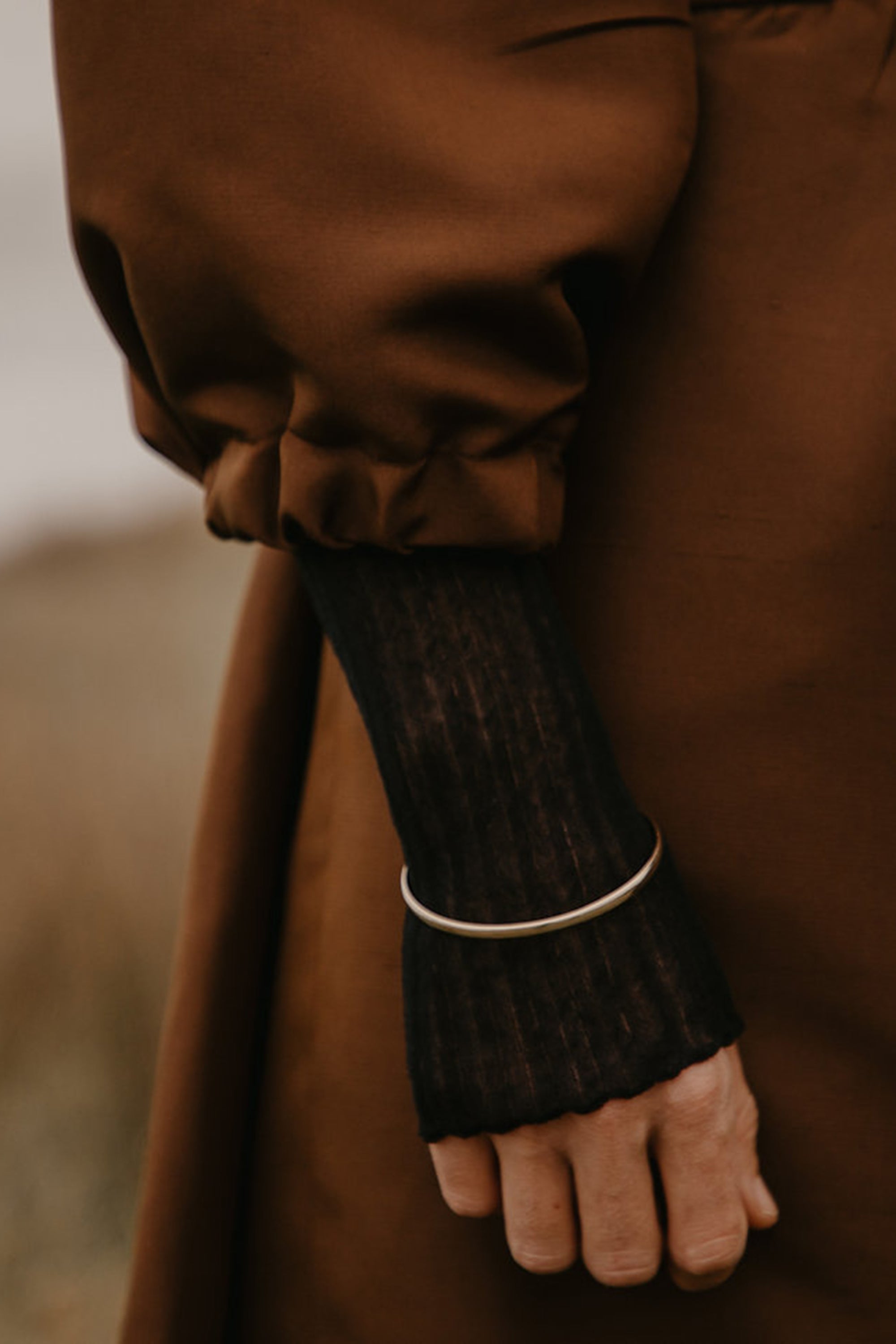 Ruby Wrap Dress with Sleeves / Cinnamon